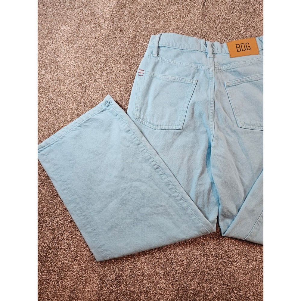 BDG Urban Outfitters High & Wide Leg Jeans Light Blue Wash Denim Size 27 - Picture 15 of 16
